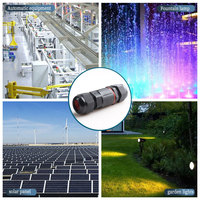 Connecteur de fil électrique extérieur en plastique étanche IP68 IP67 3 broches M20 Mini connecteurs étanches
