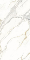 Carrelage en porcelaine effet marbre Carrara blanc poli pleine masse, grand format 750x1500, en promotion, pour revêtement de sol