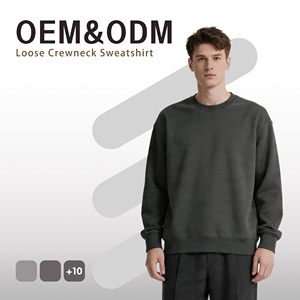 Unisex di alta qualità oversize girocollo felpa produttore stampa personalizzata girocollo di base <span class=keywords><strong>abbigliamento</strong></span> invernale - Product Image 1