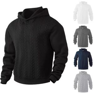 Sudadera con Capucha Deportiva de Manga Larga Ligera de Punto de la Mejor Calidad para Hombre con Bordado 3D en Talla Grande - Product Image 1