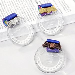 Medallas de Cristal con Diseño Personalizado y Logotipo, para Deportes, Competiciones, Graduaciones, Recuerdos - Product Image 1