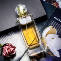 Flacon de parfum en verre épais personnalisé pour cosmétiques de soin personnel, 80 ml, rectangulaire, avec bouchon à vis