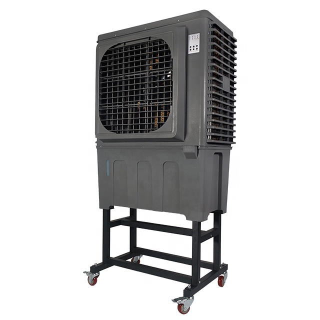 8000m³/h Strong Airflow 100L Large-Capacity Water Tank Standing Industrial Swamp Evaporative Air Cooler with Supporting Tripod