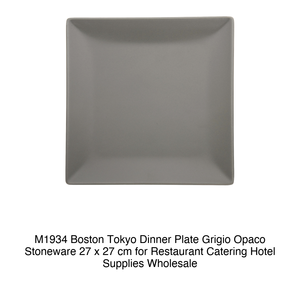 Boston / Tokyo Flat Plate 27 × 27 cm Matt Grey Stoneware M1934 - Product Image 2
