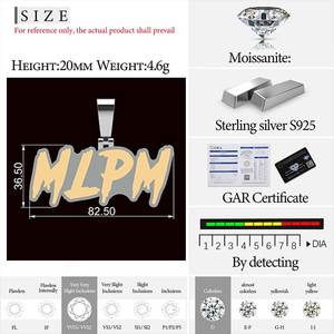 High Quality Custom Styles Letter Pendant <strong>Silver</strong> 925 Moissanite Iced Out <strong>Name</strong> Pendant <strong>Necklace</strong> for Men Hip Hop Jewelry Gifts - Product Image 3