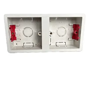 hot sale for wooden home celling 35MM 2gang british Electrical Junction Boxes wall switch bottom dry lining box wall box