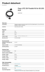 ערכה מקבילה מקבילה e3mopt001 כולל כרטיס אחד וכבל אחד עבור מבוגרים 3 מ 'עבור 60-200 kva ups מערכות מקבילות - Product Image 4