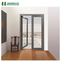 Système Lukliving, portes à battants en aluminium moderne avec isolation thermique et phonique, haute qualité, vente chaude