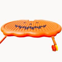 Trampoline gonflable géant jaune de 12x4x0,6 mètres en forme de citrouille d'Halloween, coussin de saut, sac à air pour enfants