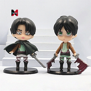 6 unids/set Eren Jaeger <span class=keywords><strong>Mikasa</strong></span> Rivaille <span class=keywords><strong>Levi</strong></span> Ackerman PVC Anime estatua acción <span class=keywords><strong>ataque</strong></span> en Titán figuras modelo Juguetes - Product Image 4