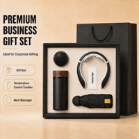 Coffret cadeau minimaliste exécutif Écouteurs Thermos Masseur cervical Haut-parleur Parapluie Kit de bienvenue