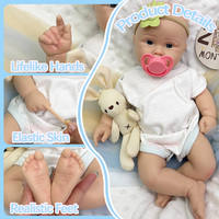Poupée Bébé Reborn Fille en Silicone Ultra Doux et Réaliste de 45 CM, Articulations Souples Peintes, Aspect Réaliste, Collections Artistiques Passionnantes