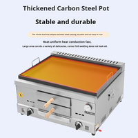 Griddle Listrik Komersial Stainless Steel untuk Dapur, Laris Manis, Dilengkapi 2 Penggorengan untuk Dijual
