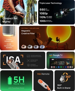 XGIMI <span class=keywords><strong>mogo</strong></span> 4 Pro 1080P เครื่องฉายเลเซอร์อัจฉริยะพร้อมโฟกัสอัตโนมัติขาตั้งปรับ ° 360 GTV ตัวกรองเสียง Harman Kardon และแม่เหล็ก - Product Image 6