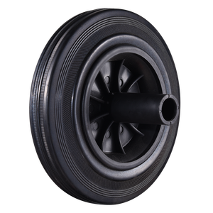 Vima <span class=keywords><strong>Heavy</strong></span> <span class=keywords><strong>Duty</strong></span> 8-In Zwart Rubber En Aluminium Enkelwiel Industriële Trolley Dumpkar Handwagen Tuinwagen Afvalbak Caster - Product Image 6