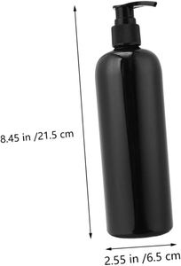 Botellas Redondas Vacías de PET Blanco y Negro de 1000 ml con Pulverizador, para Gel de Ducha, Loción, Champú y Acondicionador para el Cuidado del Cabello - Product Image 2