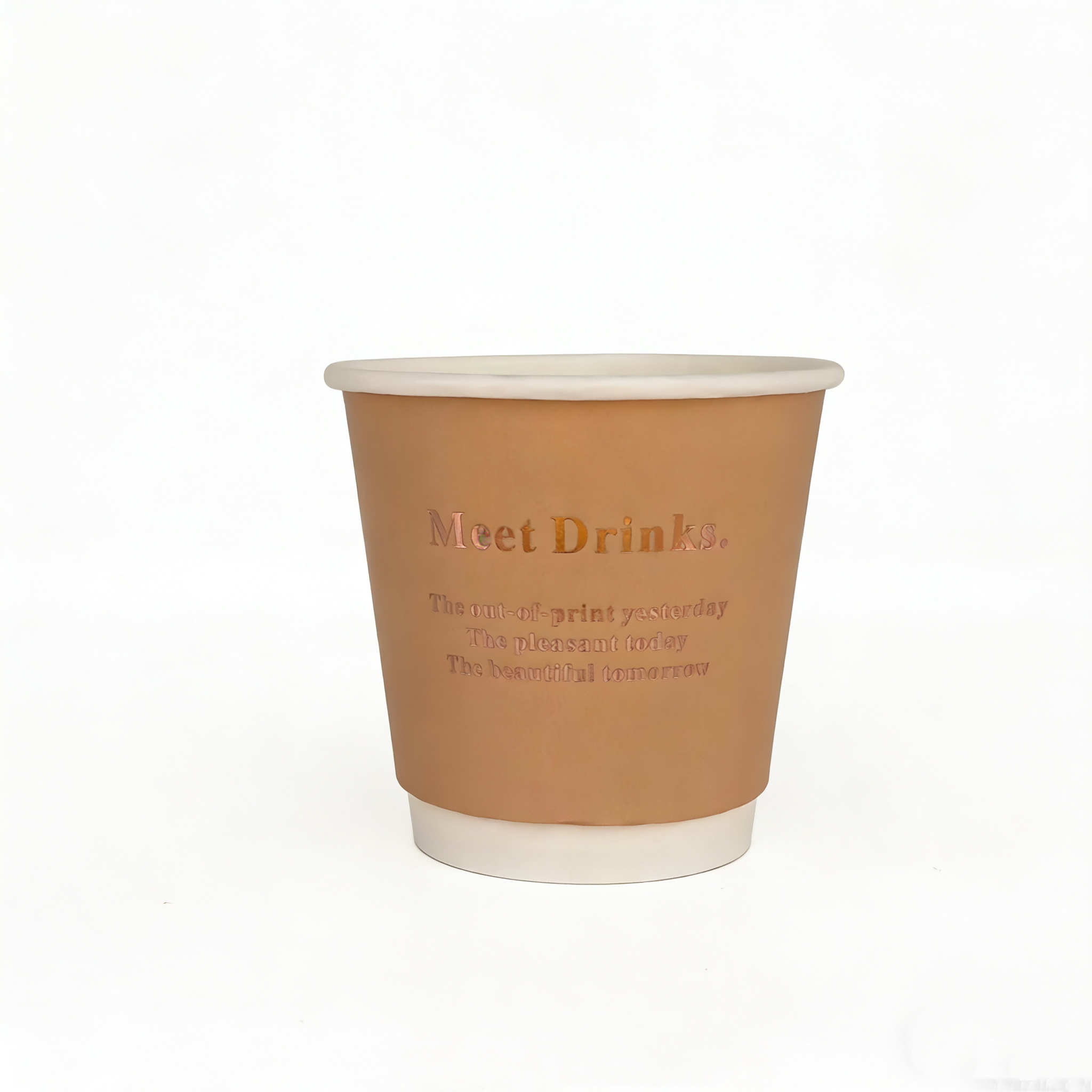 8oz Capacity Food Grade Single Wall Disposable Paper Cup with Lid Eco-Friendly & Biodegradable Custom Printing