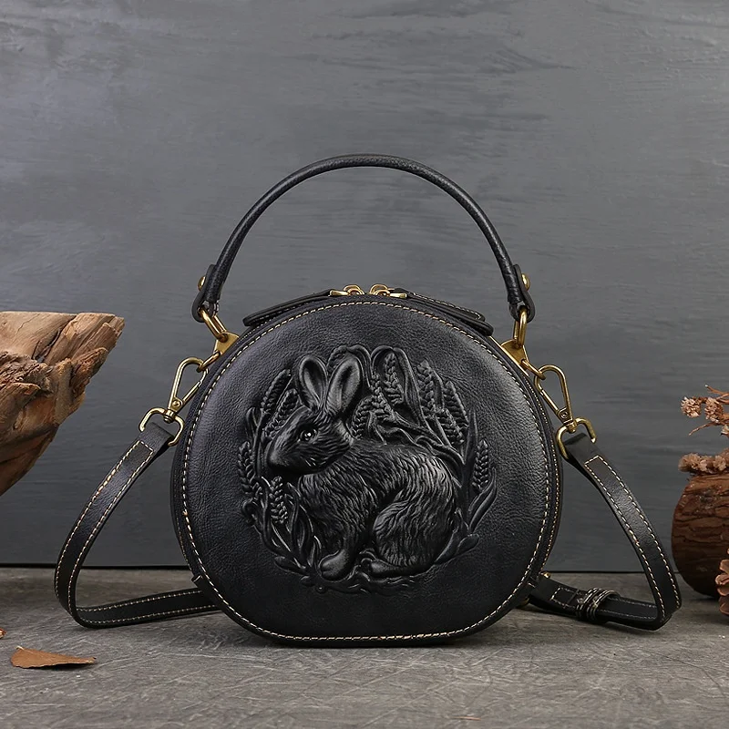 Wholesale Vintage Leather Crossbody Bag - Chinese Style
