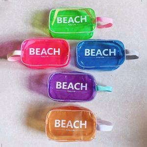 Personalized Quality Plastic Travel Zipper Makeup <b>Bag</b> for Women Toilet Wash Cosmetic <b>Bags</b> Logo for Bathroom Use Jewelry <b>Storage</b> - Product Image 2