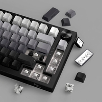 75% Gasket 81 Keys Tri-mode OEM Hotswap RGB Backlit Full N-key Rollover PBT Keycap BT Wireless Mechanical Keyboard with Knob
