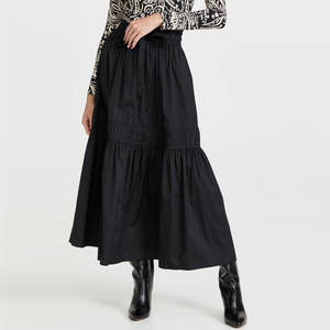 <span class=keywords><strong>กระโปรง</strong></span>เอวสูงสีทึบสำหรับผู้หญิง,<span class=keywords><strong>กระโปรง</strong></span>ยาวคลุ<span class=keywords><strong>ม</strong></span>เข่าทรงเอไลน์ไซส์พิเศษแบบลำลองชายเสื้อ<span class=keywords><strong>ม</strong></span>ีระบายแบบผีเสื้อสไตล์ใหม่ฤดูใบไม้ผลิ - Product Image 3