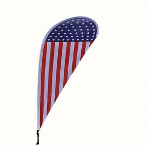 ชุดธงโฆษณากลางแจ้งแบบกำหนดเอง ธงชาติ AU USA พร้อมขาตั้งป้ายขาย ป้ายแบนเนอร์ ธงชายหาดรูปหยดน้ำ ธงชายหาดไฟเบอร์กลาส - Product Image 3