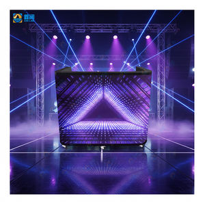 Stand per <span class=keywords><strong>DJ</strong></span> con Schermo LED Curvo Mobile, Tavolo Portatile Professionale, Console <span class=keywords><strong>DJ</strong></span>, Podio, Parete Video, <span class=keywords><strong>TV</strong></span> - Product Image 1