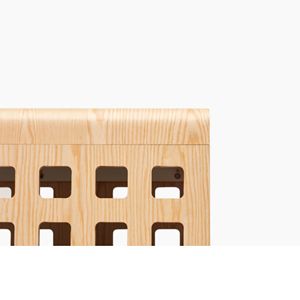 Gabbia per Cani Premium in Legno con Porta in Metallo Bianco, Design Naturale con Ottima Circolazione dell'Aria - Product Image 4