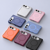 Nouvelle coque de téléphone magnétique mate de couleur unie pour iPhone 18 Duo, avec plaque arrière pliable de 2,8 mm et boutons métalliques, pour hommes