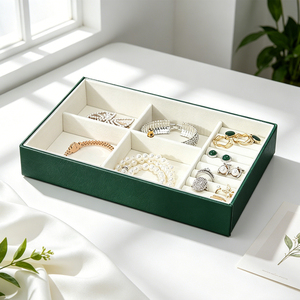 JINSKY Portable Travel Jewelry <b>Box</b> Organizer For Earrings Necklaces Rings And Other <b>Small</b> Accessories Gift <b>Box</b> For Women - Product Image 2