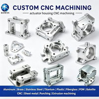 Boîtier d'actionneur usiné CNC en aluminium anodisé de haute précision avec support de roulement pour composants robotiques industriels robustes