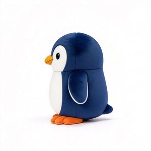 Vente directe d'usine, adorable peluche pingouin bleu-blanc classique, peluche personnalisée, peluche avec logo personnalisé - Product Image 5