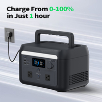 Estación de Energía Portátil al por Mayor de 1000W 600Wh con Batería Expandible, Bluetooth, WIFI y Certificación PSE para el Mercado Japonés
