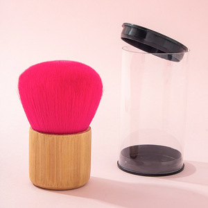Single Powder Makeup <b>Brush</b> Synthetic Hair Plastic Handle Custom Color Ferrule Face Blending Cosmetic <b>Brush</b> for Women - Product Image 2