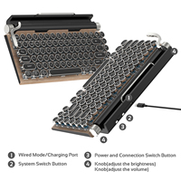 Clavier de machine à écrire sans fil de style rétro personnalisé pour IPAD PC/ordinateur portable Mac-Clavier de jeu