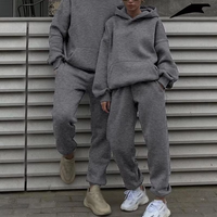 Ensembles Unisexe Capuche et Survêtements OEM ODM Décontractés Homme Femme Lourd Oversize Polaire Chaud Automne Hiver
