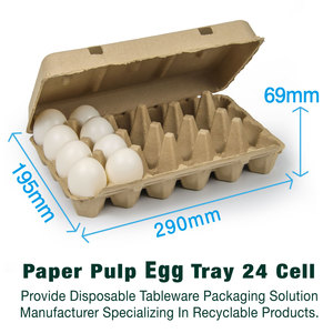 24 Trứng Đếm Mạnh Mẽ Takeaway Bao Bì Khay Giấy Trứng Thùng Carton Cho Trứng Gà - Product Image 3