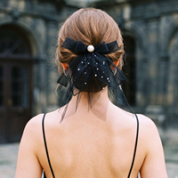 YouLaPan – pince à cheveux de mariée à la mode, avec nœud en dentelle fait à la main, accessoires pour cheveux pour femmes, pour banquets, danses et fêtes, YXA181