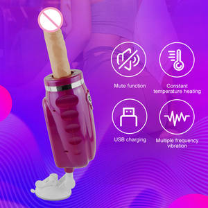 Godemichet en forme de pistolet, style tendance des célébrités d'Internet, avec fonction de branchement automatique, chauffant et éjaculateur, godemichet cheval chauffant et scellant le pénis - Product Image 4