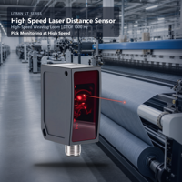 Sensor Jarak Laser Mesin Tenun Kecepatan Tinggi ODS10 DTOF 1000Hz IP65 RS485 untuk Pemantauan Pengambilan pada Kecepatan Tinggi Langsung dari Produsen