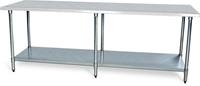 Table de travail pour cuisine commerciale XIANGYING certifiée NSF, plateau en acier inoxydable avec rebord de 4 pouces