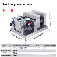 ANDUUK Étau pneumatique multifonctionnel avec deux cylindres, durable, appareil robuste pour machines-outils CNC