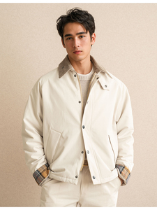 Chaqueta Bomber Vintage de Algodón Grueso y Cálido con Cremallera para Hombre, Estilo Urbano Holgado, Nueva Colección Otoño Invierno 25 - Product Image 1