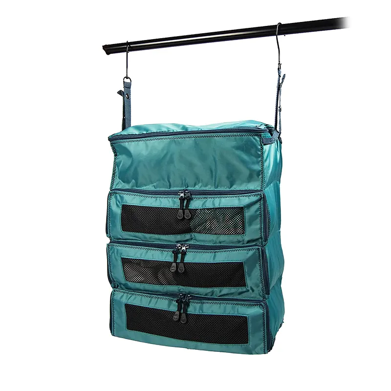 Luggage Travel Organizer Travel Essentials Hanging Packing Cubes Hanging Shelves Laundry Storage Compartment foldable travel bag