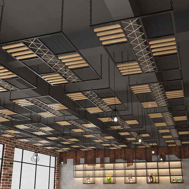 Customizable Industrial Restaurant Hanging Ceiling Screens Decorative ...