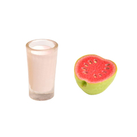Miniatuur fruit 3D guave hars charme voor DIY crèmelijm accessoires mini voedsel scène tafeldecoratie