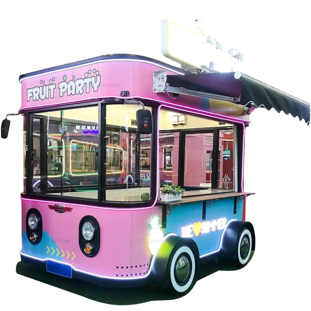 Low Price High Quality BBQ Ice Cream Food Truck/Hamburger Hot Dog Food car For Sale