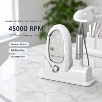 Ponceuse à ongles rechargeable au design irisé, 45 000 tr/min, écran tactile LCD, lime électrique sans fil, machine de salon OEM à marque privée