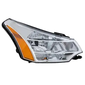 BAINE Left Headlights White Background+Yellow Patches Fits For Ford Focus 2008-2011 OE 8S4Z-13008-F