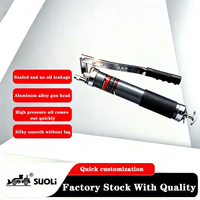 Pistolet à graisse manuel double tube robuste classique 600cc, portable en aluminium, pour atelier de réparation automobile